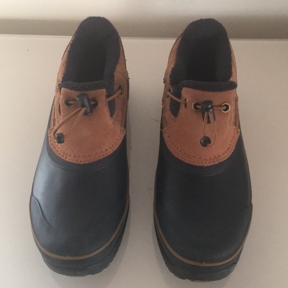 Great Bass Navy Rubber &Saddle All Weather Boots - Picture 1 of 5